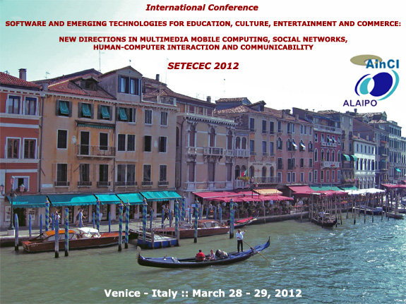 International Conference SETECEC 2012 :: Venice - Italy 